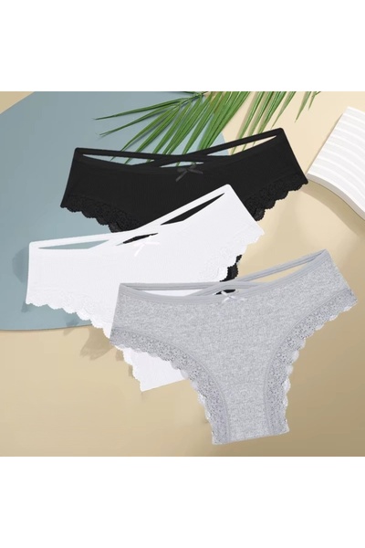 PICADİLİ Set of 3 pairs of women's panties, CH102, Multicolor