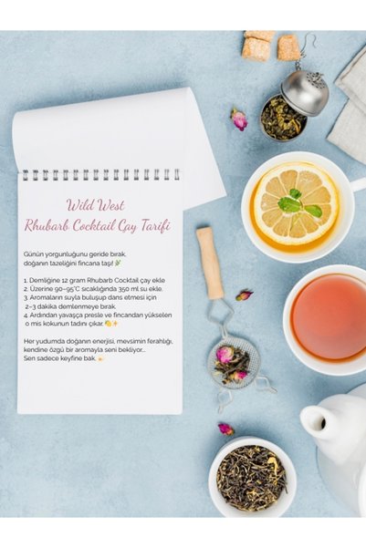 WildWest Meyve Çayı Rhubarb Cocktail & French Press Seti