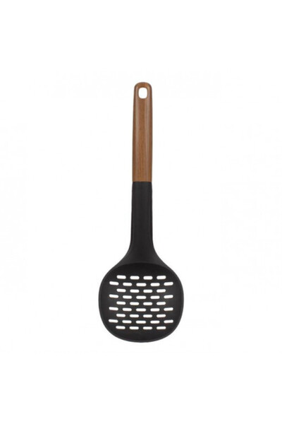 OEM Lingură perforată pentru servire, plastic cu mâner cu efect de lemn, 32 x...