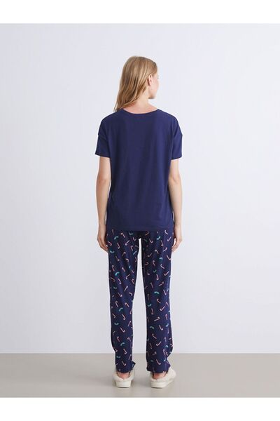 LC Waikiki Bisiklet Yaka Baskılı Kadın Pijama Takımı