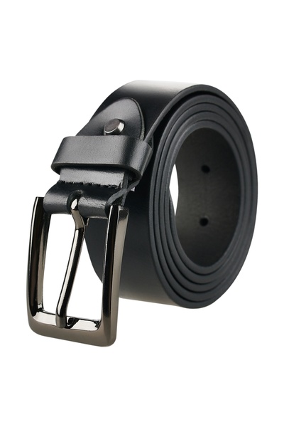 delis Мъжки колан C-177, естествена кожа, черен, C-177-110