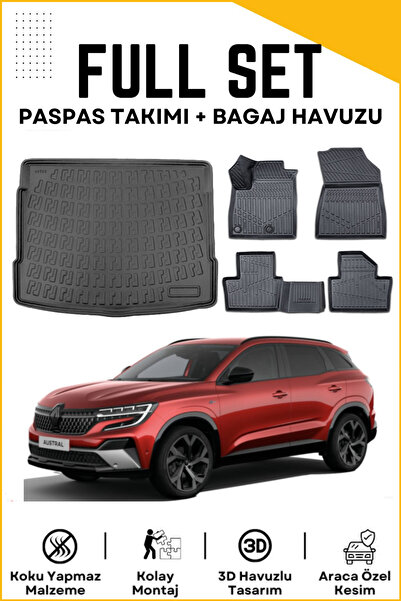 ko kaliteoto Renault Austral 2024-2025 Mild Hybrıd Model Birebir Uyumlu Bagaj...
