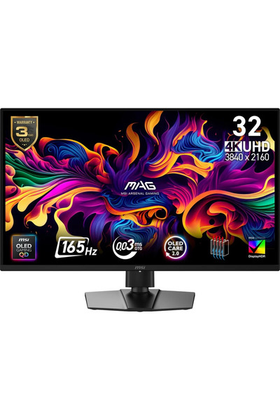 MSI MAG 322UP QD-OLED E16 31.5 3840x2160 165Hz 0.03 ms Type-C True Black 400 QD-OLED Gaming Monitör