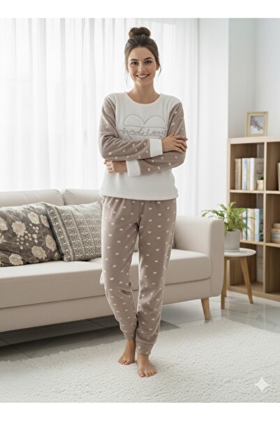 FAMES PİJAMA Women's Fleece Pjama Suit
