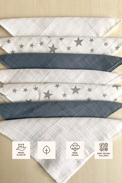 Sevza Kids مجموعة من 7 مناديل مبللة للفم للأطفال مصنوعة من القطن 100%، مجموعة...