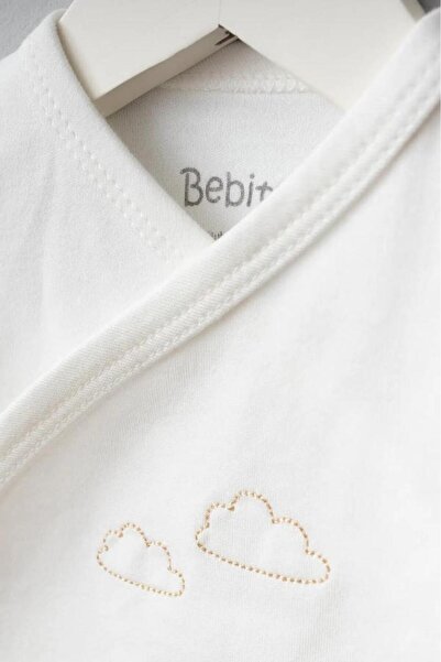 Bebitof 100% Cotton Cloudy Car Patterned 5-Piece Newborn Hospital Discharge Bodysuit Set Bbtf.Pmb.20109