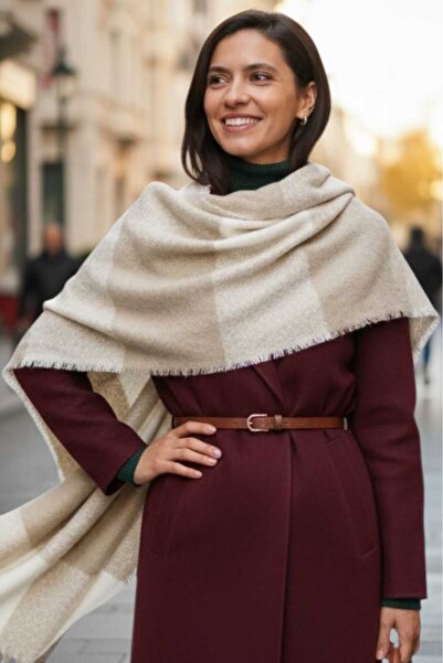 Mood Agenda Eșarfă în carouri premium pentru femei, eșarfă în carouri