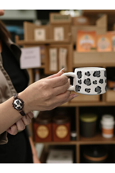 İlbay Çini Takı Kupa Bracelet Set Gray Leopard