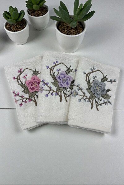 HAVLULAND NURPAK BAMBU 3'LÜ YUMUŞACIK ÜÇ BOYUTLU ÇEYİZLİK MUTFAK HAVLUSU SETİ 30X50 CM %70 BAMBU %30 PENYE