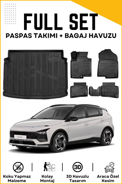 ko kaliteoto Hyundai Bayon 2022-2023-2024-2025 Model Birebir Uyumlu Bagaj Hav...