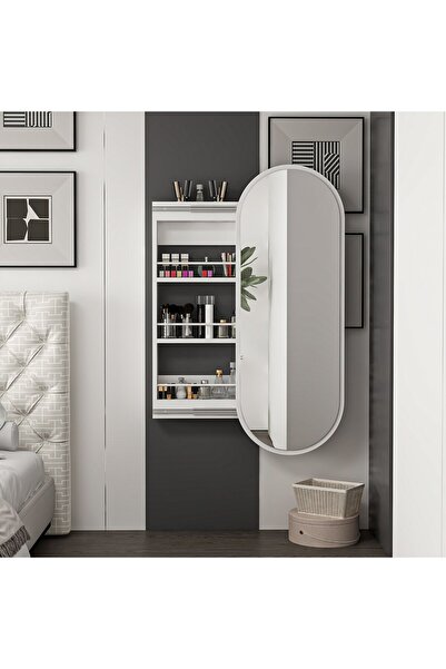 Minar Dose Duvara Monte Makyaj Aynası - Beyaz