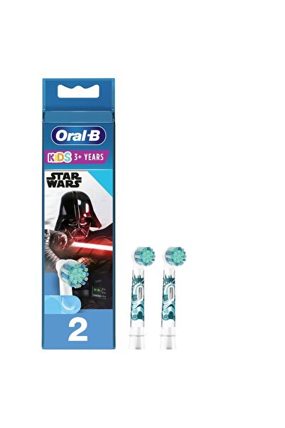 Oral-B Capete de periuță de dinți de schimb pentru copii, Star Wars, pachet de 2, peri moi, vârste 3+