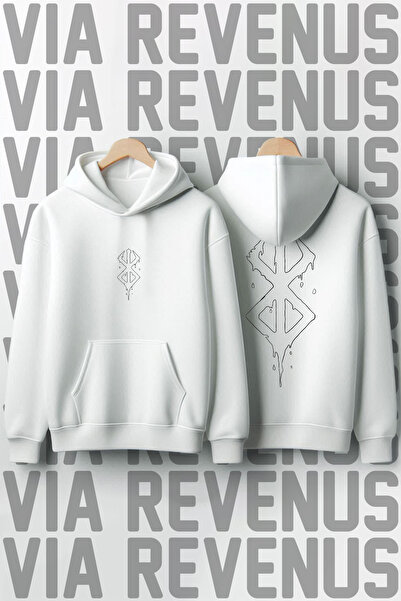 Vordevia Hanorac Berserk cu imprimeu 3 Yarn Ş cu căptușeală din fleece K cu g...