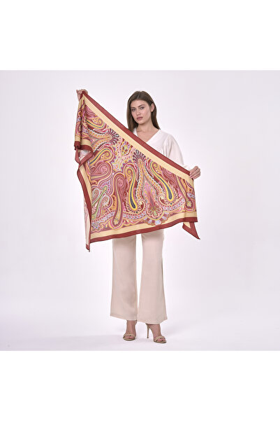 Nomads Felt Nomads Shawl Patterned Large Wool Silk Scarf Shawl
