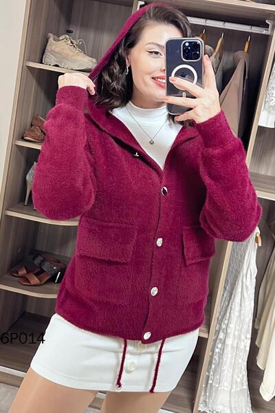 İnce Topuk Prive Series Hooded Soft Knitwear Cardigan 6P014