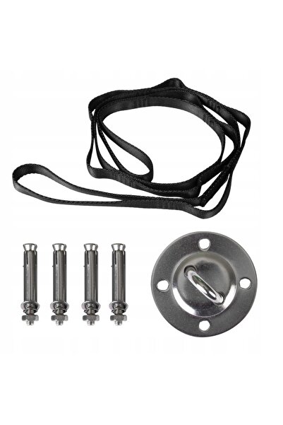 Neo-Sport Kokon Ceiling Mount Kit for Hanging Chair Installation, 1.3m Rope, Silver, Supports 80 Kg