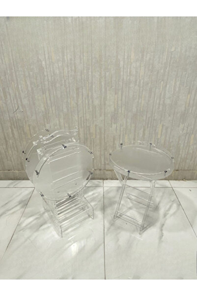 Bec4 Round acrylic table set, a touch of elegance and practicality