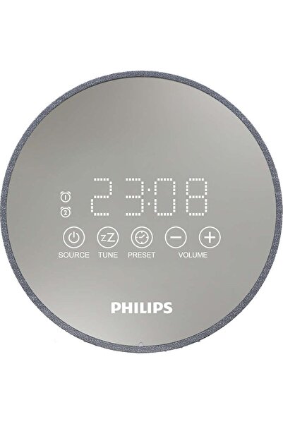 Philips TADR402/12 Clock Radio with USB Charging, Silver