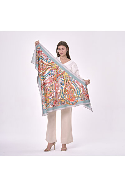 Nomads Felt Nomads Shawl Patterned Large Wool Silk Scarf Shawl