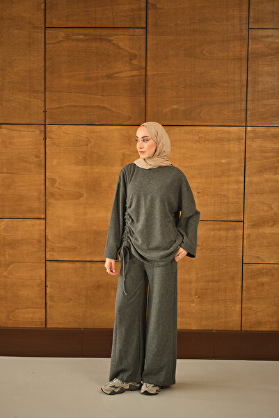 LOCCO Γυναικείο Σετ με ρέλι τεμαχίων Ανθρακί