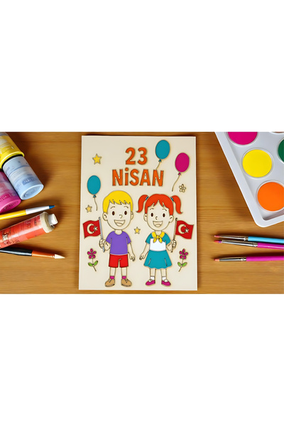 23 NİSAN FİGÜRÜ AHŞAP BOYAMA SETİ