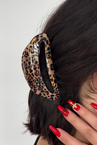 TAKIŞTIR Mixed Color Leopard Pattern Bone Buckle