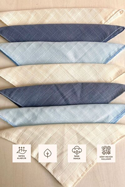 Sevza Kids مجموعة من 7 مناديل مبللة للفم للأطفال مصنوعة من القطن 100% من مجمو...