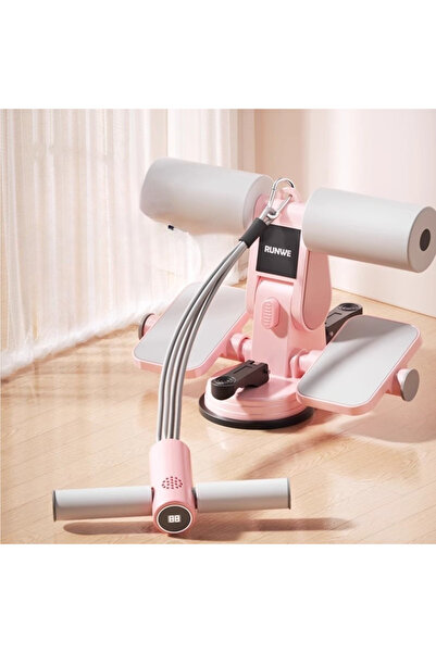 HEPİTOP Çift Vantuzlu Sayaçlı Mekik Çekme Spor Aleti Karın Egzersizi Evde Spor Egzersiz Mekik Aleti