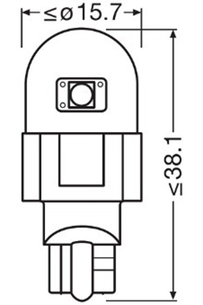 ams-OSRAM SET OF 2 AUXILIARY LED BULB 12V (W16W) WHITE 6000K BLI OSRAM