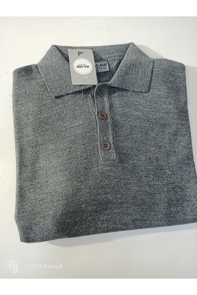 ALGE TRİKO κλασικό μάλλινο πουλόβερ με γιακά