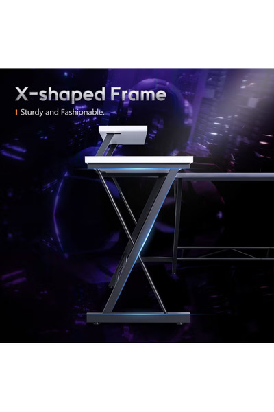 ULHYC L-Shaped Desk Computer Corner Table 51 Inch Home Gaming Desk Office Writing Workstation With Black