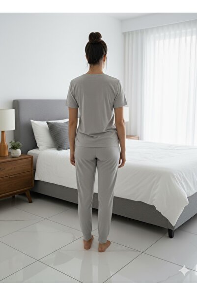 FAMES PİJAMA Women's Gray Pajama Set