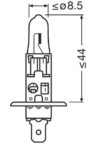 ams-OSRAM SET OF 2 BULB 12V H1 55 W ULTRA LIFE OSRAM