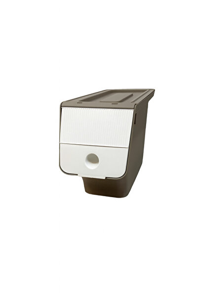 EVONİTA Kapaklı Üst Üste Dizilebilir Deterjan Saklama Kutusu – 10 L Plastik Çok Amaçlı Organizer