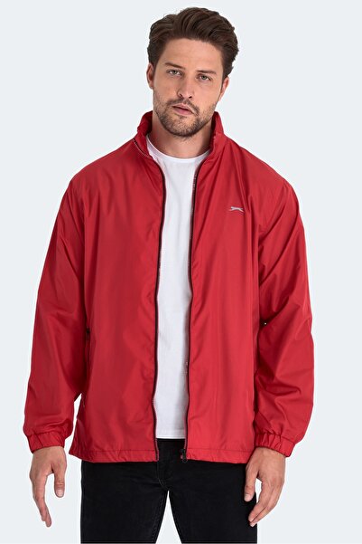 Slazenger Red Waterproof Windbreaker Comfortable Men's Raincoat
