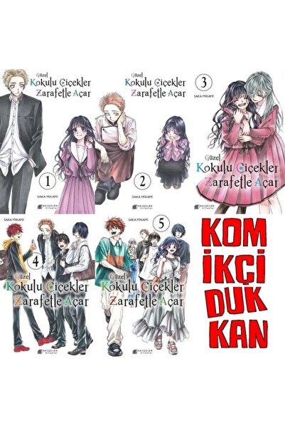 Akıl Çelen Kitaplar Güzel Kokulu Çiçekler Zarafetle Açar 1-2-3-4-5 manga seti...