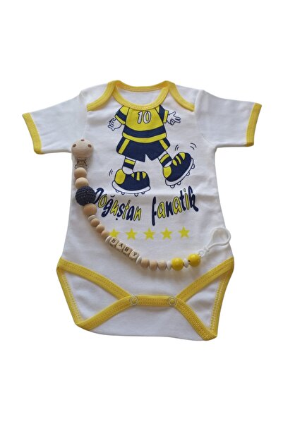 Style Baby Amazing Yenidoğan Unisex Bebek, Sarı Lacivert Fanatik Taraftar Bad...