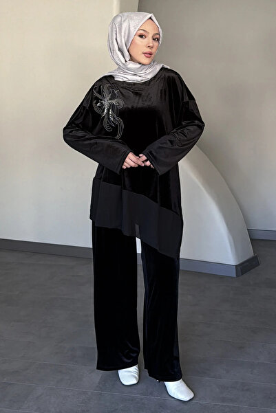 EL jadida Women's Velvet Double Set