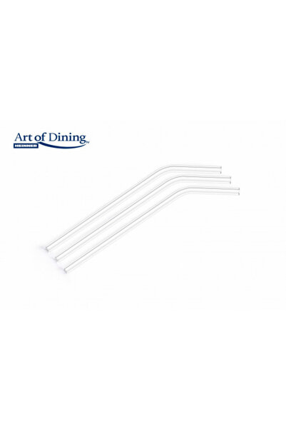 Heinner Set of 6 glass straws with cleaning brush