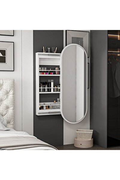 Minar Dose Duvara Monte Makyaj Aynası - Beyaz