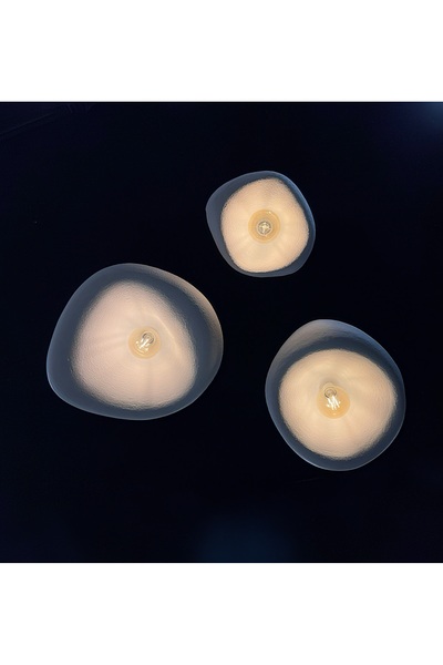 Lunalore Beton Görünümlü 3'lü Sarkıt Avize - İskandinav & Bohem Tarz | Modern E27 Duylu Tasarım Aydınlatma