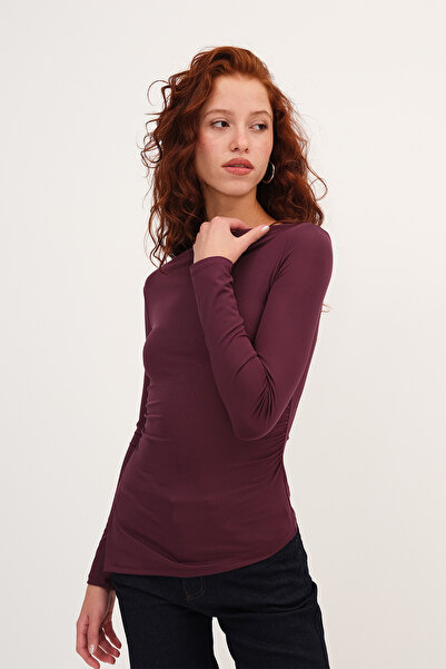 Addax Yanı Büzgülü Bluz B0623