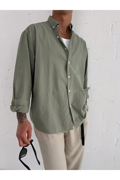 ablukaonline Men's Relax Fit Comfortable Slim Fit Shirt Khaki