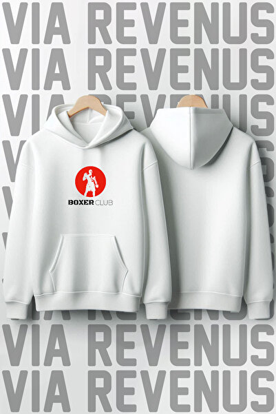 Vordevia boxeri Club cu imprimeu bumbac 100% Calitate Premium cu glugă Swea t...