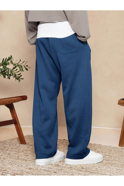 WKM Volné pánské sezónní tepláky se 3 vlákny a širokými nohavicemi