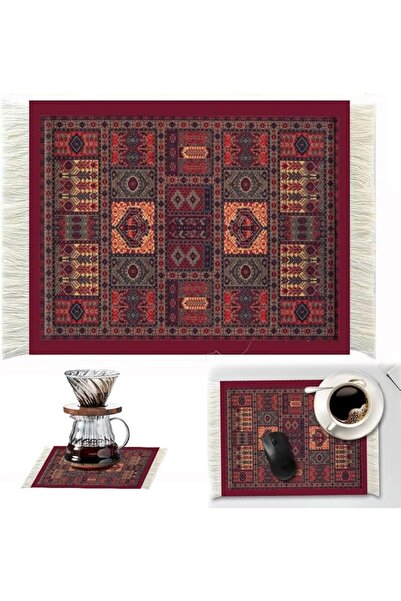 saykfoe وسادة ماوس على الطراز الفارسي وقاعدة قهوة (حمراء)