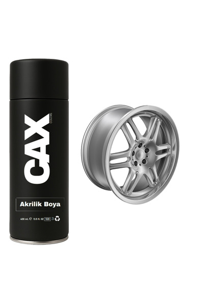 caxcolors GÜMÜŞ GRİ ARABA JANT SPREY AKRİLİK ÖZEL YAPIM SPREY BOYA 400 ML