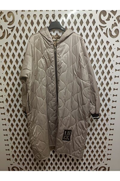 NewCollettin İtalyan Büyük Beden Kapitone Mont