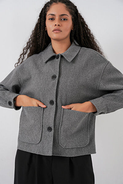 Bigdart 0713 Women's Cashmere Jacket - Gray