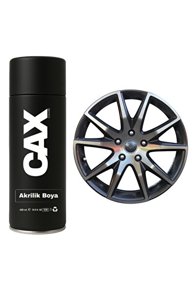caxcolors GUN METAL ARABA JANT SPREY AKRİLİK ÖZEL YAPIM SPREY BOYA 400 ML